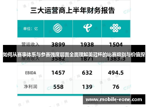 如何从赛事体系与参赛强度层面全面理解美冠杯的比赛级别与价值探