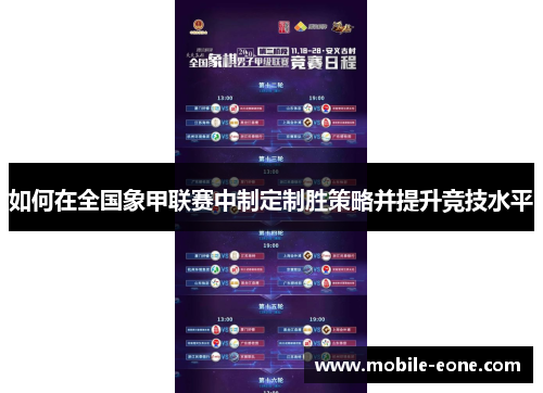 如何在全国象甲联赛中制定制胜策略并提升竞技水平